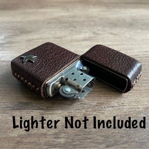 Genuine Leather Case for Zippo Lighter Standard Size (Made in USA 🇺🇸)